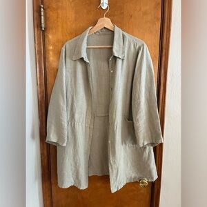 Cut Loose Boxy Linen Chore Coat